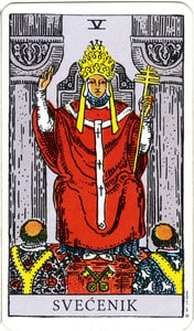 Kombinacije u Tarot kartama (karta Sveštenik)