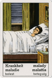 Karta Bolest – najava komplikacija i gubitka vitalne energije (Ciganske karte)