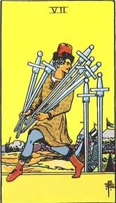 Tarot: Sedam mačeva karta samozavaravanja i izdaje